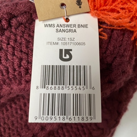 Burton NEW Answer Beanie Hat Sangria - Picture 4 of 6